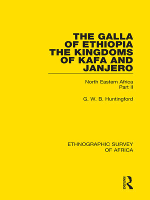 cover image of The Galla of Ethiopia; the Kingdoms of Kafa and Janjero